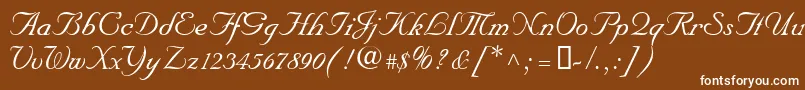 NupalscriptdbItalic Font – White Fonts on Brown Background