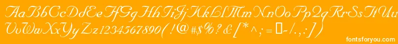 NupalscriptdbItalic Font – White Fonts on Orange Background