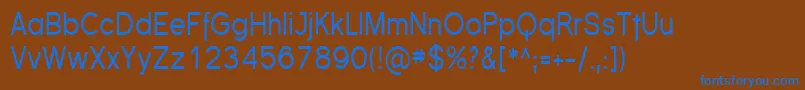 FlorencesansCond Font – Blue Fonts on Brown Background