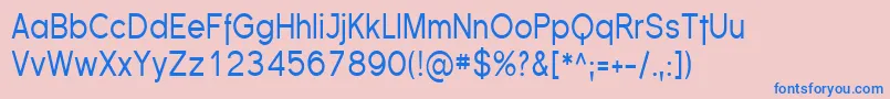 FlorencesansCond Font – Blue Fonts on Pink Background