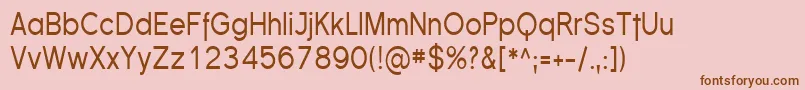 FlorencesansCond Font – Brown Fonts on Pink Background