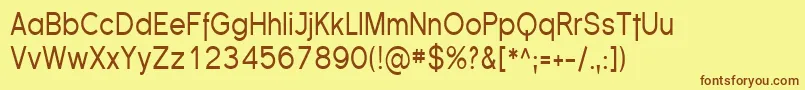 FlorencesansCond Font – Brown Fonts on Yellow Background