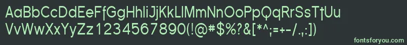 フォントFlorencesansCond – 黒い背景に緑の文字