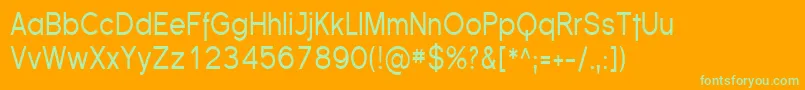 FlorencesansCond Font – Green Fonts on Orange Background