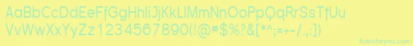 FlorencesansCond Font – Green Fonts on Yellow Background