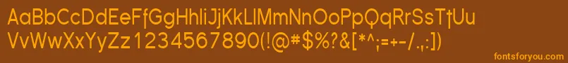 FlorencesansCond Font – Orange Fonts on Brown Background