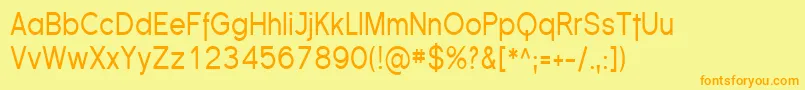 FlorencesansCond Font – Orange Fonts on Yellow Background