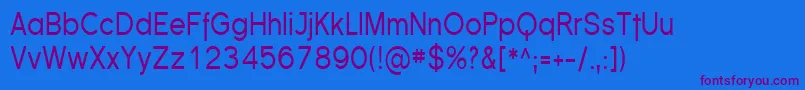 FlorencesansCond Font – Purple Fonts on Blue Background