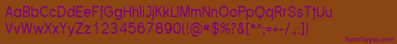 FlorencesansCond Font – Purple Fonts on Brown Background