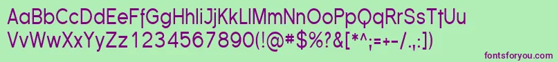 FlorencesansCond Font – Purple Fonts on Green Background