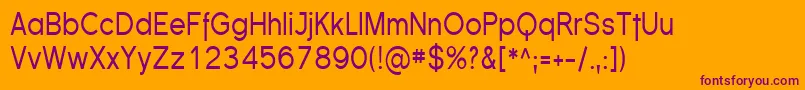FlorencesansCond Font – Purple Fonts on Orange Background