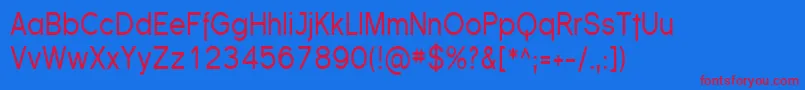 FlorencesansCond Font – Red Fonts on Blue Background