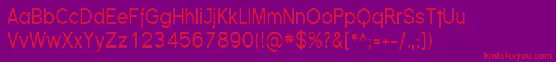 FlorencesansCond Font – Red Fonts on Purple Background