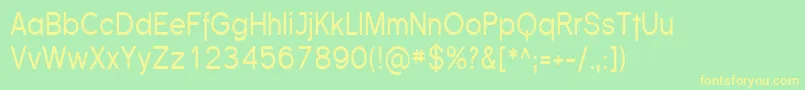 FlorencesansCond Font – Yellow Fonts on Green Background