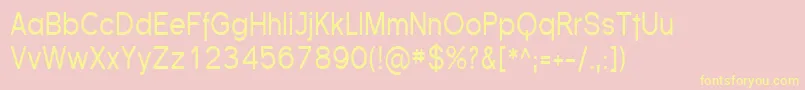 FlorencesansCond Font – Yellow Fonts on Pink Background
