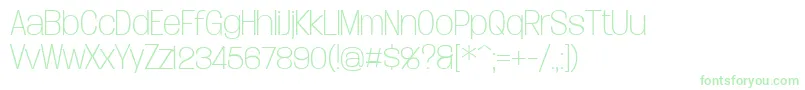 DueraNormthinPersonal Font – Green Fonts on White Background