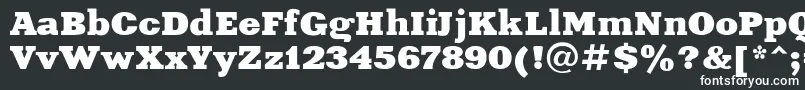 XeniaextendedRegular-fontti – valkoiset fontit mustalla taustalla