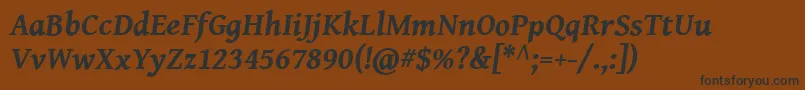 GentiumBookBasicBoldItalic Font – Black Fonts on Brown Background
