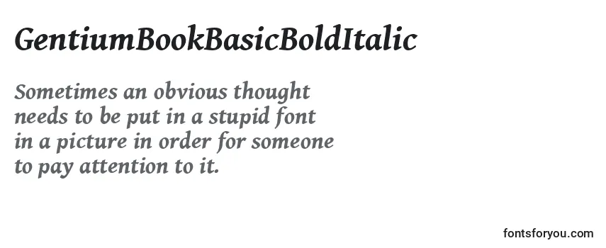 GentiumBookBasicBoldItalic Font