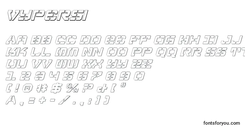 Шрифт Vypersi – алфавит, цифры, специальные символы