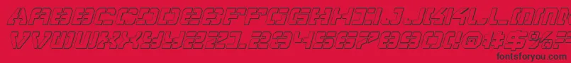 フォントVypersi – 赤い背景に黒い文字
