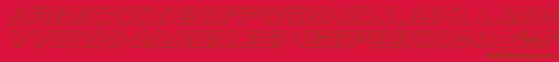 Vypersi-Schriftart – Braune Schriften auf rotem Hintergrund