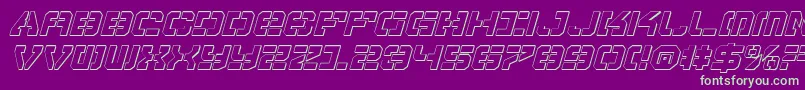 Vypersi Font – Green Fonts on Purple Background