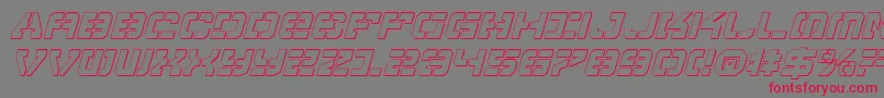 Vypersi-Schriftart – Rote Schriften auf grauem Hintergrund