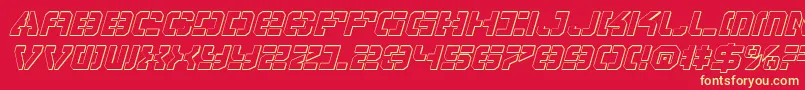 Vypersi Font – Yellow Fonts on Red Background