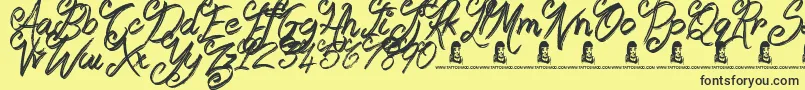 Booday Font – Black Fonts on Yellow Background