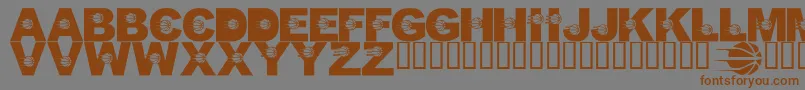 LmsJustALittlePacersFan Font – Brown Fonts on Gray Background