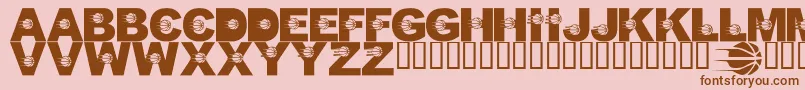 LmsJustALittlePacersFan Font – Brown Fonts on Pink Background