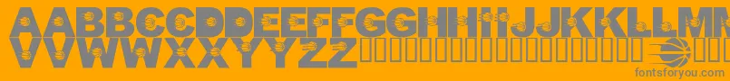 Czcionka LmsJustALittlePacersFan – szare czcionki na pomarańczowym tle