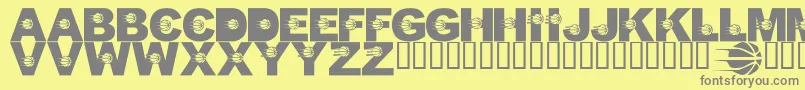 Шрифт LmsJustALittlePacersFan – серые шрифты на жёлтом фоне