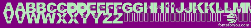 LmsJustALittlePacersFan Font – Green Fonts on Purple Background