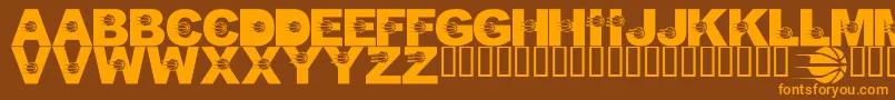 LmsJustALittlePacersFan Font – Orange Fonts on Brown Background