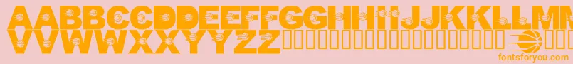 Więcej informacji o czcionce LmsJustALittlePacersFan Czcionka LmsJustALittlePacersFan – pomarańczowe czcionki na różowym tle