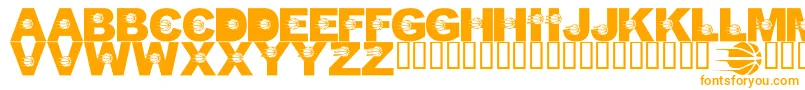 Шрифт LmsJustALittlePacersFan – оранжевые шрифты на белом фоне