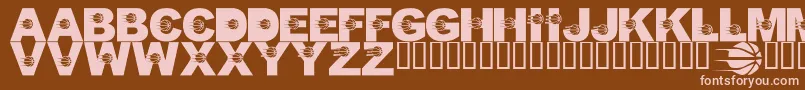 LmsJustALittlePacersFan Font – Pink Fonts on Brown Background