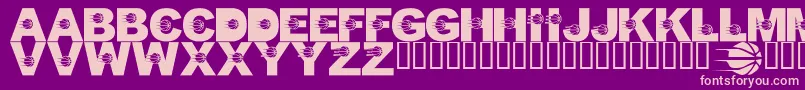 LmsJustALittlePacersFan Font – Pink Fonts on Purple Background