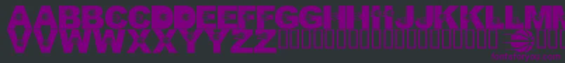 LmsJustALittlePacersFan-fontti – violetit fontit mustalla taustalla