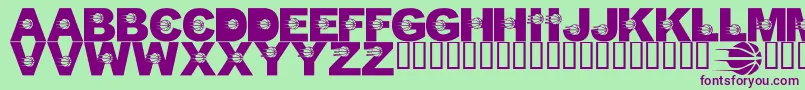 LmsJustALittlePacersFan Font – Purple Fonts on Green Background