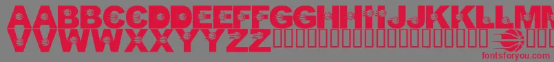 LmsJustALittlePacersFan Font – Red Fonts on Gray Background