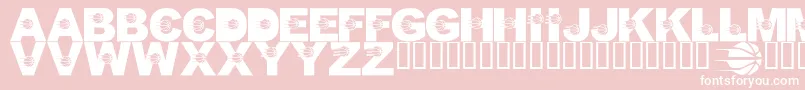 LmsJustALittlePacersFan-Schriftart – Weiße Schriften auf rosa Hintergrund