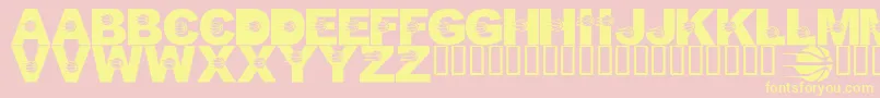 LmsJustALittlePacersFan Font – Yellow Fonts on Pink Background