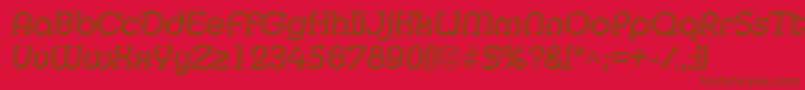 MedflyBold Font – Brown Fonts on Red Background