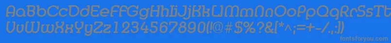 フォントMedflyBold – 青い背景に灰色の文字