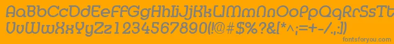 フォントMedflyBold – オレンジの背景に灰色の文字