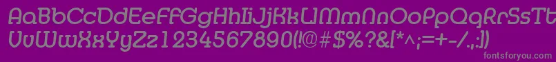 フォントMedflyBold – 紫の背景に灰色の文字