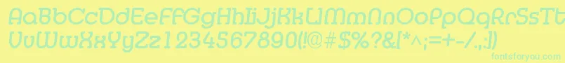 MedflyBold Font – Green Fonts on Yellow Background